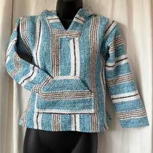 Earth Ragz Unisex Kids Sz M Mexican Hoodie Baja Shirt Hoodie Pullover